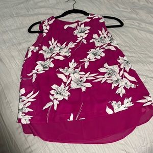 Pink floral dress shirt